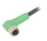 Kabel: pro snímače/automatizaci M8 PIN: 4 úhlový 3m zástrčka