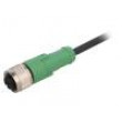 Kabel: pro snímače/automatizaci M12 PIN: 3 přímý 1,5m zástrčka