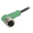 Kabel: pro snímače/automatizaci M12 PIN: 3 úhlový 1,5m 250VAC