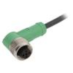 Kabel: pro snímače/automatizaci M12 PIN: 3 úhlový 1,5m 250VAC