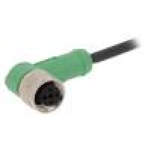 Kabel: pro snímače/automatizaci M12 PIN: 3 úhlový 3m zástrčka