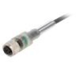 Kabel: pro snímače/automatizaci M12 PIN: 4 přímý 1,5m 4A PUR