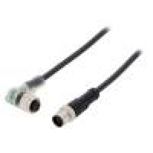Připojovací kabel M12 PIN: 5 2m zástrčka 24VAC 4A -25÷80°C