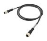 Kabel: pro snímače/automatizaci M12 PIN: 8 1m zástrčka 30VAC