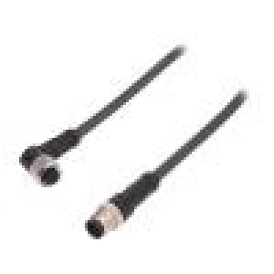 Kabel: pro snímače/automatizaci M12 PIN: 8 1m zástrčka 30VAC