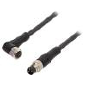 Kabel: pro snímače/automatizaci M8 PIN: 3 1m zástrčka 60VAC 4A
