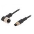 Kabel: pro snímače/automatizaci M12,M8 PIN: 3 1m zástrčka 4A