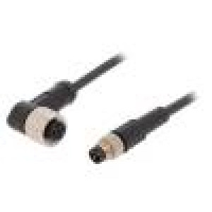 Kabel: pro snímače/automatizaci M12,M8 PIN: 3 1m zástrčka 4A