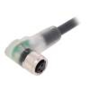Kabel: pro snímače/automatizaci M8 PIN: 3 úhlový 2m zástrčka