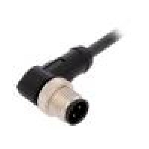 Kabel: pro snímače/automatizaci M12 PIN: 4 úhlový 5m zástrčka