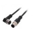 Kabel: pro snímače/automatizaci M12 PIN: 4 1m zástrčka 250VAC