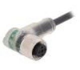 Kabel: pro snímače/automatizaci M12 PIN: 4 úhlový 10m zástrčka