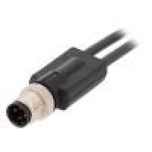 Připojovací kabel M12 PIN: 4 2m zástrčka 250VAC 4A -25÷80°C