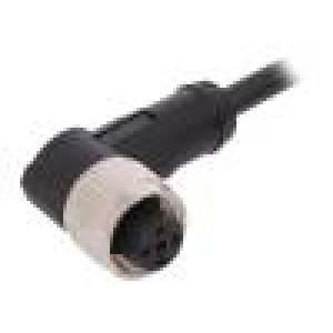 Kabel: pro snímače/automatizaci M12 PIN: 4 úhlový 5m zástrčka