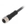 Připojovací kabel M12 PIN: 8 přímý 2m zástrčka 30VAC 4A 30VDC
