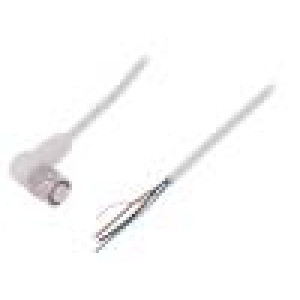 Kabel: pro snímače/automatizaci M12 PIN: 4 úhlový 5m zástrčka
