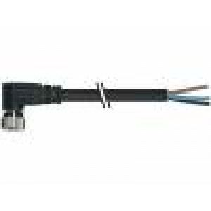 Kabel: pro snímače/automatizaci M8 PIN: 3 úhlový 3m zástrčka