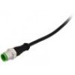 Kabel: pro snímače/automatizaci M12 PIN: 3 přímý 5m zástrčka
