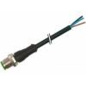 Kabel: pro snímače/automatizaci M12 PIN: 4 přímý 3m zástrčka