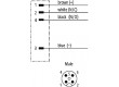 Připojovací kabel M12 PIN: 4 úhlový 5m zástrčka 250VAC 4A