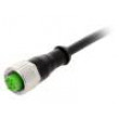 Kabel: pro snímače/automatizaci M12 PIN: 4 přímý 10m zástrčka