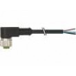 Kabel: pro snímače/automatizaci M12 PIN: 3 úhlový 3m zástrčka