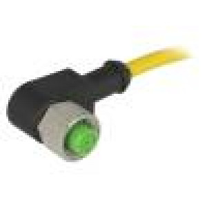 Kabel: pro snímače/automatizaci M12 PIN: 4 úhlový 1,5m 250VAC
