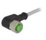 Kabel: pro snímače/automatizaci M12 PIN: 4 úhlový 1,5m 30VAC
