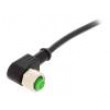 Kabel: pro snímače/automatizaci M12 PIN: 4 úhlový 1,5m 30VAC