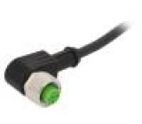 Kabel: pro snímače/automatizaci M12 PIN: 4 úhlový 10m zástrčka
