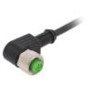 Kabel: pro snímače/automatizaci M12 PIN: 4 úhlový 15m zástrčka
