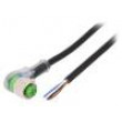 Připojovací kabel M12 PIN: 4 úhlový 3m zástrčka 4A -30÷80°C