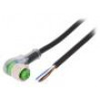 Kabel: pro snímače/automatizaci M12 PIN: 4 úhlový 3m zástrčka
