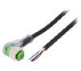 Připojovací kabel M12 PIN: 4 úhlový 3m zástrčka 4A -30÷80°C