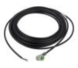 Kabel: pro snímače/automatizaci M12 PIN: 4 úhlový 10m zástrčka