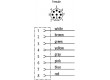 Připojovací kabel M12 PIN: 8 přímý 3m zástrčka 30VAC 2A IP67