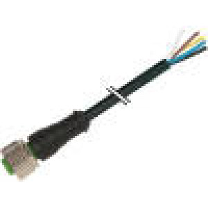 Kabel: pro snímače/automatizaci M12 PIN: 12 přímý 3m zástrčka