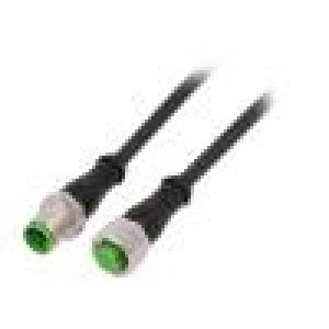 Připojovací kabel M12 PIN: 5 0,3m zástrčka 30VAC 4A -30÷80°C