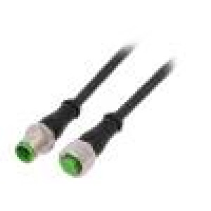 Kabel: pro snímače/automatizaci M12 PIN: 5 0,3m zástrčka 30VAC