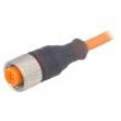 Připojovací kabel M12 PIN: 4 přímý 2m zástrčka 250VAC 4A IP67