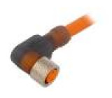 Kabel: pro snímače/automatizaci M8 PIN: 3 úhlový 5m zástrčka