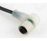 Kabel: pro snímače/automatizaci M12 PIN: 3 úhlový 5m zástrčka
