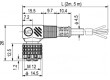 Připojovací kabel M12 PIN: 4 úhlový 5m zástrčka 250VAC 4A