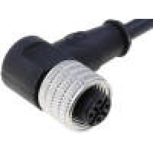 Kabel: pro snímače/automatizaci M12 PIN: 4 úhlový 5m zástrčka