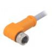 Kabel: pro snímače/automatizaci M8 PIN: 3 úhlový 5m zástrčka
