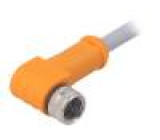 Připojovací kabel M8 PIN: 3 úhlový 5m zástrčka 4A -30÷90°C