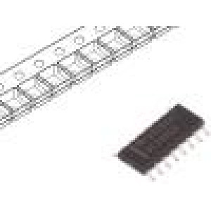 TPIC6C596DRG4 IC: periferní obvod 8bit, posuvný registr SMD SO16 4,5÷5,5VDC