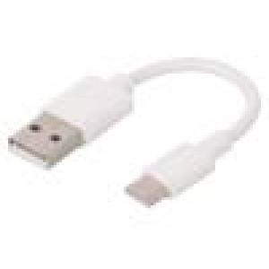 Kabel USB 2.0 USB 2.0 A vidlice, USB 3.1 C vidlice 0,1m bílá