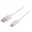 Kabel USB 2.0 USB A vidlice,USB C vidlice 1m bílá Žíla: Cu