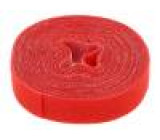 Stahovací pásek se suchým zipem L:4m W:16mm červená